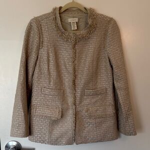 J. Crew Women's Beige Textured Blazer